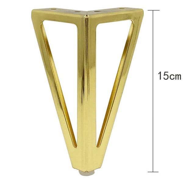 4x Trekantede Metalbordben 15cm Moderne Stil Møbelben til