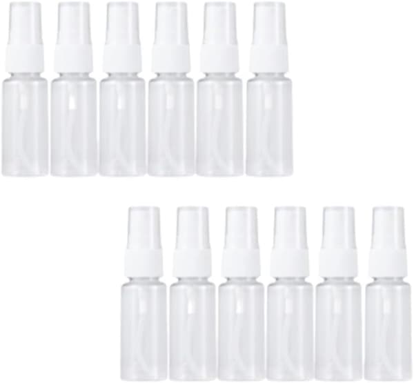 12st 20ml Sprayflaskor Underförpackning Presspump Smink Påfyllningsbara Behållare för Resor och Kosmetisk Användning