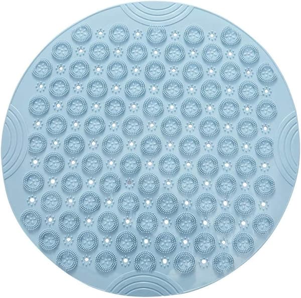 Fodmassage Brusemåtte - 55 cm Rund - Skridsikker - 76 Drænhuller - PVC