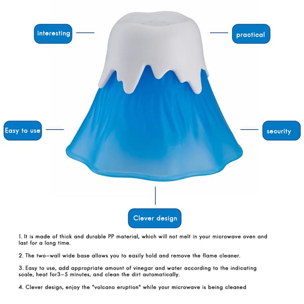 Kitchen Eruption Volcano Microwave Cleaner Kitchen Utensil Tool