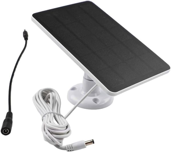 Lading av sikkerhetskameraer 3 meter ring solcellepanel for 4W 5V med kabel, kompatible systemer (hvit) hvit White