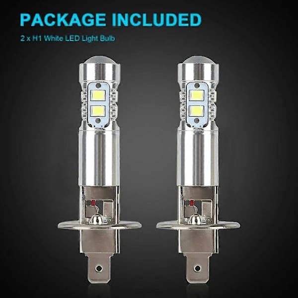 (pow yeah!) 2x H1 LED Headlight Bulbs Conversion Kit High Beam Low Beam Fog Light 100W 6000K