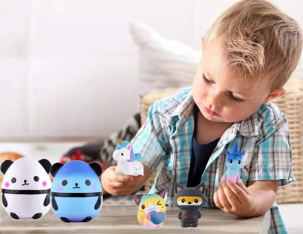 (Galaxy) 1 stk Squishies Panda Æg Jumbo Squishy Langsom Stigende Squ