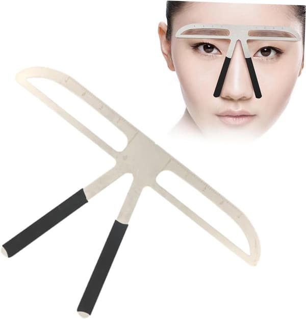 3pcs Eyebrow Ruler Straight Eyebrow Stencil Kit Three-Point Balance Positioning Eyebrow Drawing Tool