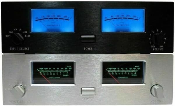 2 X Meter, TN-90A Meter DB Header Audio Preamp Amp VU Level Power Bakgrunnsbelyst Panel