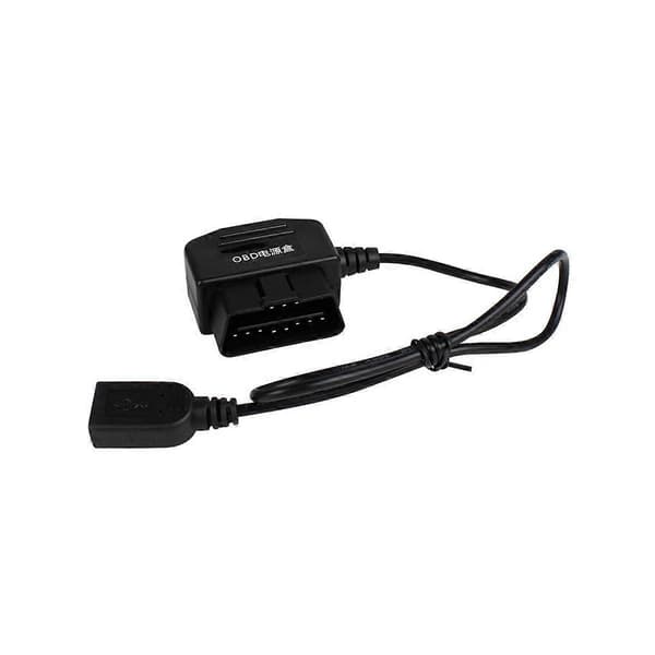 24 timer 5V 3A USB Billaderkabel OBD Hardwire Kit med Strømbryter 0.5 Meter Kabel for Dash Cam Videokamera Kjøretøy DVR