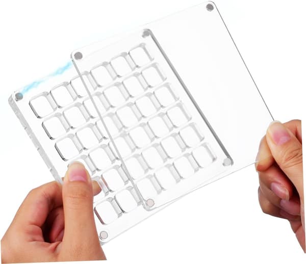 2 stk akrylskalldisplayboks med 36 rom, snegleholder