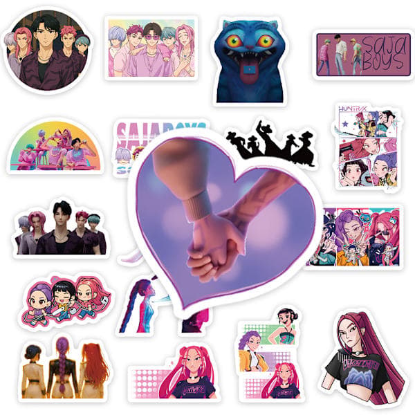 K-Pop Demon Hunter Stickerpakke, 74 Anime Vinylmærkater til bærbare computere og telefoner [JUN]