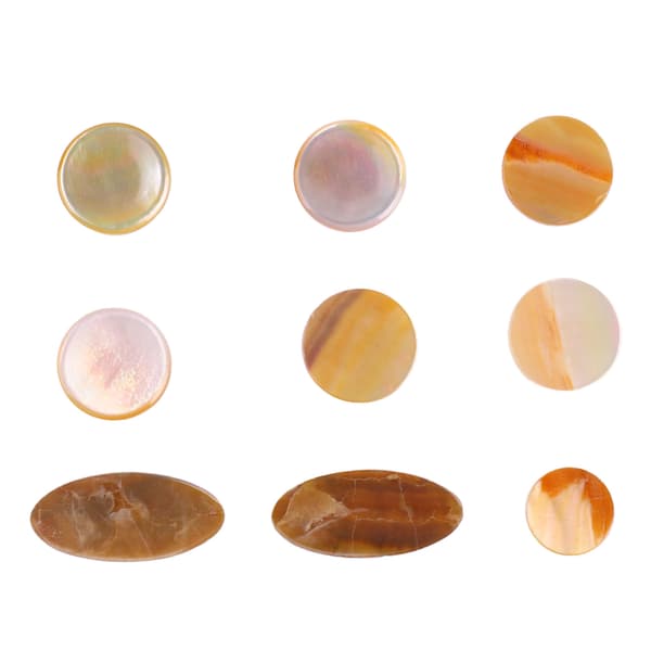 9 stk Saksofon Fingerputer Nøkkelknapper Musikkinstrument Tilbehør Flere Størrelser C355 Gul