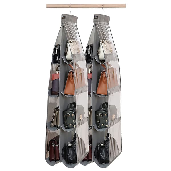 Storage Bags 2 Pockets 8 Organizer Transparent Window