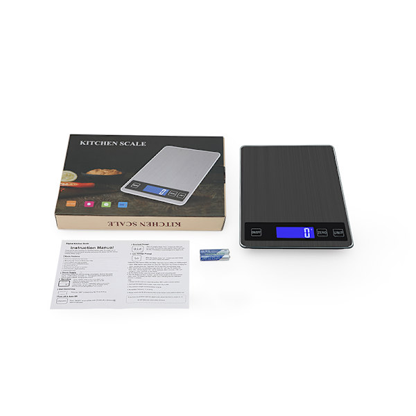 Precision Digital Kitchen Scale - Black Stainless Steel