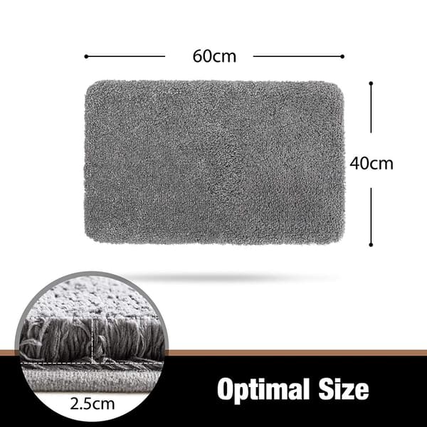 (Gris Clair) Baderomsmatte 40 x 60 cm, Baderomsmatte Veldig Myk