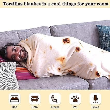 1 stk Burrito Taco Teppe Vendbart 150 cm Voksne og Barn (FMY)