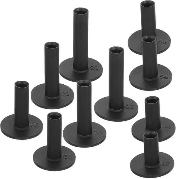 10 pcs Golf Ball Holders with 42mm-80mm Flat Flexible Indoor Golf Tees