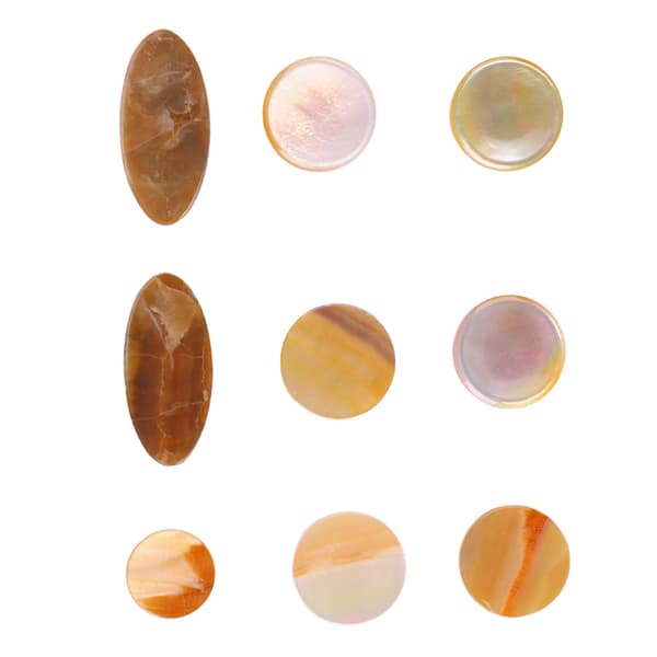 9 stk Saksofon Fingerputer Nøkkelknapper Musikkinstrument Tilbehør Flere Størrelser C355 Gul
