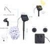 Tomshine 50LEDs 6.9m Solcellelyslenke for Utendørs Julebelysning[JUN]
