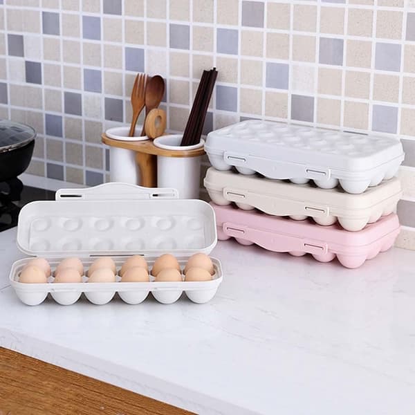 Kjøleskap Eggoppbevaringsboks 18 Rom, Rosa