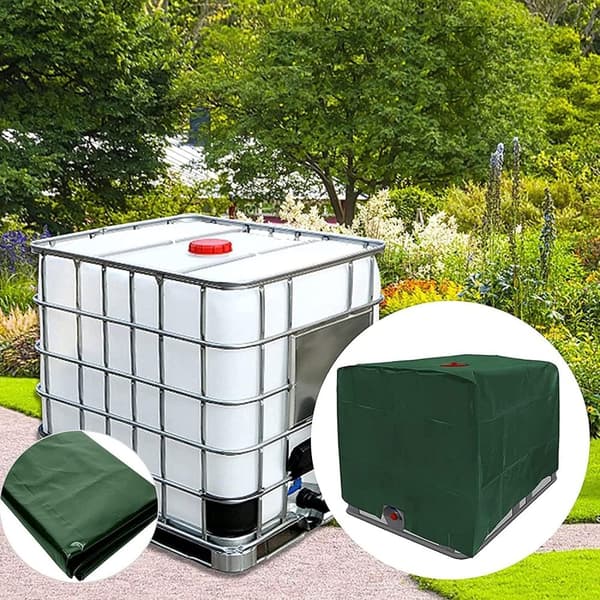 Durable and Rot-Resistant IBC Container Cover, Universal Fit for 1000L Outdoor Water Storage, with Practical Design and Adjustable Wind Protection