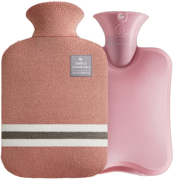 2 liters varmvattenflaska Rosa Pink