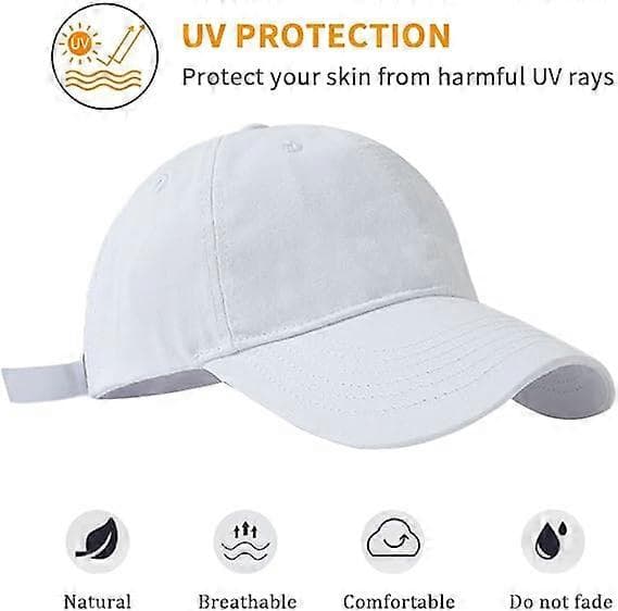 Baseballlippis Unisex rento ulkoilulippis säädettävä baseballlippis valkoinen