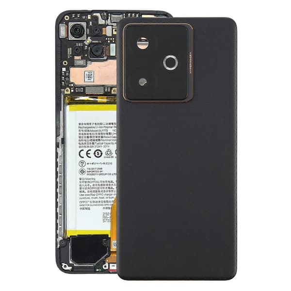 For Realme GT 7 COMPATIBLE Battery Back Cover with Camera Lens Frame Blue Blue