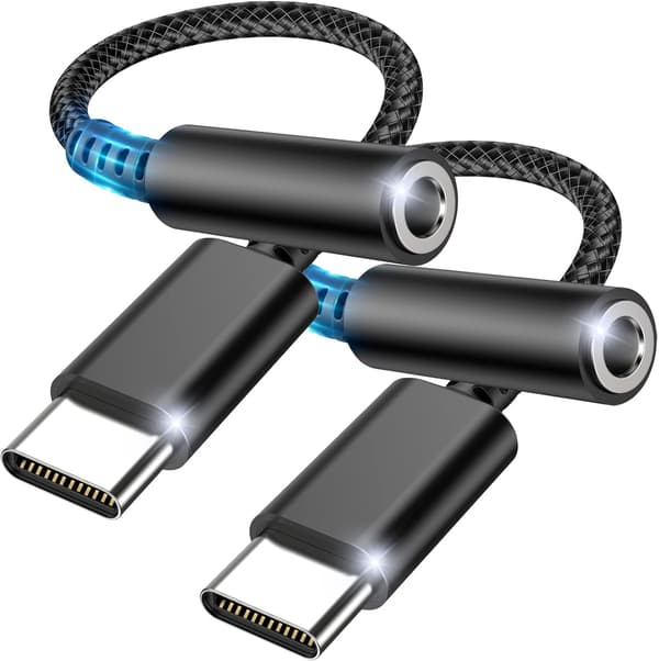 USB C til 3,5 mm hovedtelefonstikadapter, USB Type C lydstikadapter med DAC, Type C til digitale lydhovedtelefoner