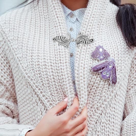 8 dele vintage sweaterklemmer, sweaterklemmer til cardigans til at holde sweateren sammen