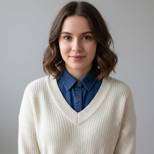 Avtakbar krage i denim, Dickey Half for kvinner