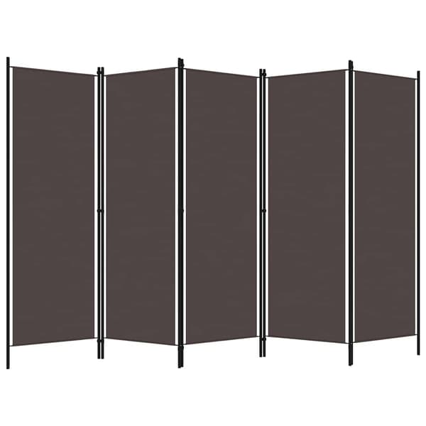 vidaXL Romdeler 6 paneler brun 300x180 cm Brun Brun