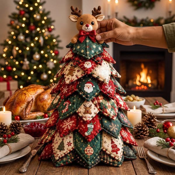 DIY Halloween Quilted Fabric Tree Kit, 3D Sewing Craft Halloween Tree (K) K K