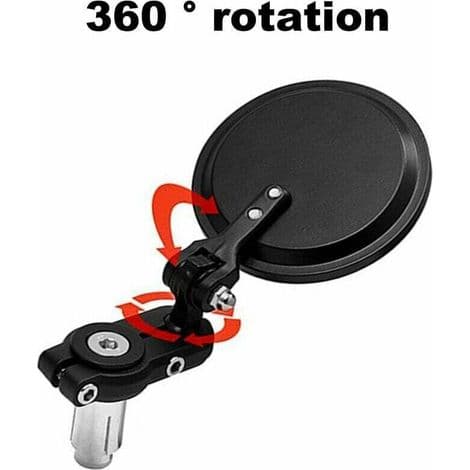 Universelle motorcykelspejle, 3-tommer runde foldbare sidespejle til 22 mm styr