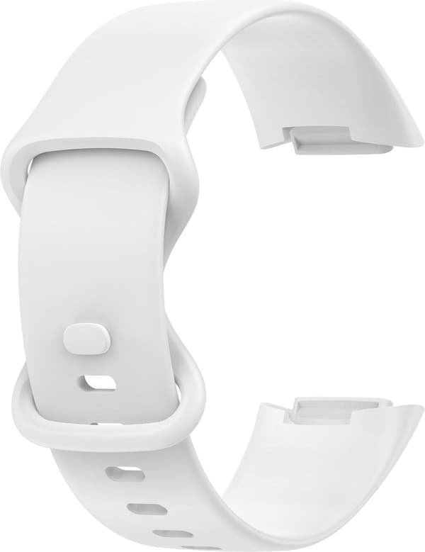 Luxury Large White Silicone Strap for Fitbit Charge 5 - Sport Band Replacement
