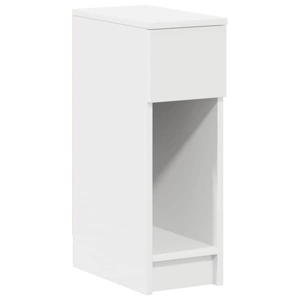 Nattbord med skuff hvit 20x36x60 cm Vit