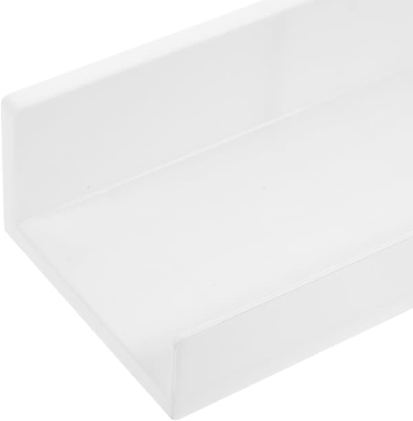 Wall Mounted Picture Ledge Shelf White ABS Rustic Protective Ledge Easy to Install Floating