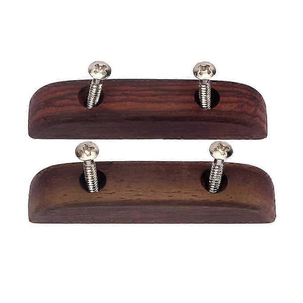 2PCS Rosewood Basgitarr Tumstöd Fingerstöd Gitarrtillbehör Tumbuckla (Kaffe) Kaffe Coffee