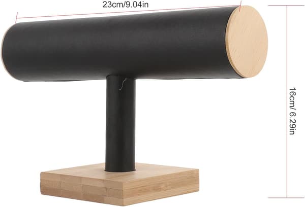 Smyckesställ i trä Enkellagers Armbandshållare Multifunktionell Klockdisplay Organizer för Hemförvaring och