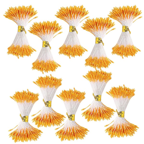 Artificial Orange Pistil 900pcs Double Ended Simulation Bouquet Making Accessories 1mm (14#)
