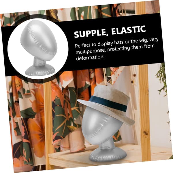 Uppblåsbart PVC-hattdisplaystativ Perukställ Hållare Pålitlig formare för vardagshattar Perukdisplayhållare