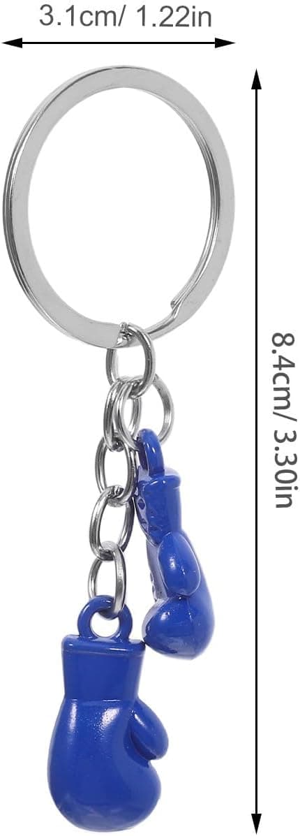 Set Handskar Ring Mini Nyckelring Boxning, Zink 4st Legering Nyckelberlock Sport