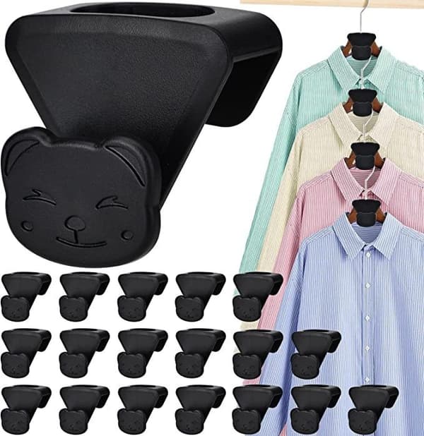 18 Space-Saving Hooks (Black Bear), Hanger Connection Hooks, Which Are