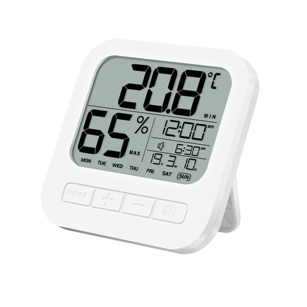 Digital Bingo Radio-Controlled Alarm Clock with Temperature Display