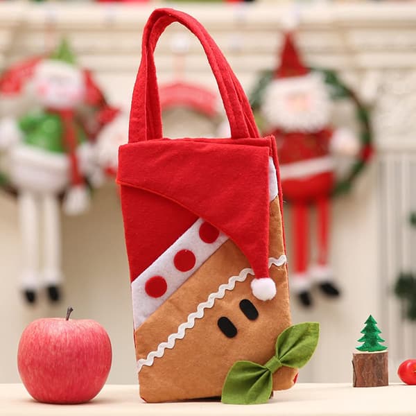 God Jul Presentpåsar, Juläpple Godis Snacksäckväv
