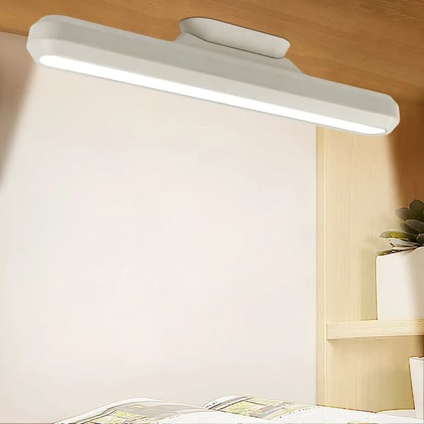 Reading lamp, white, touch, dimmable, 3 light colors, rechargeable, battery operated, USB LED desk lamp, light strip with remote control