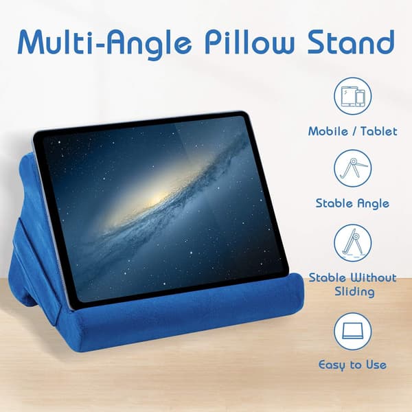 1 stk. Tablet Pude Stativ til iPad Pude-Stativ, Blød Multi-Vinkel Telefon Pude Knæholder til Tablet/iPad/- Blå