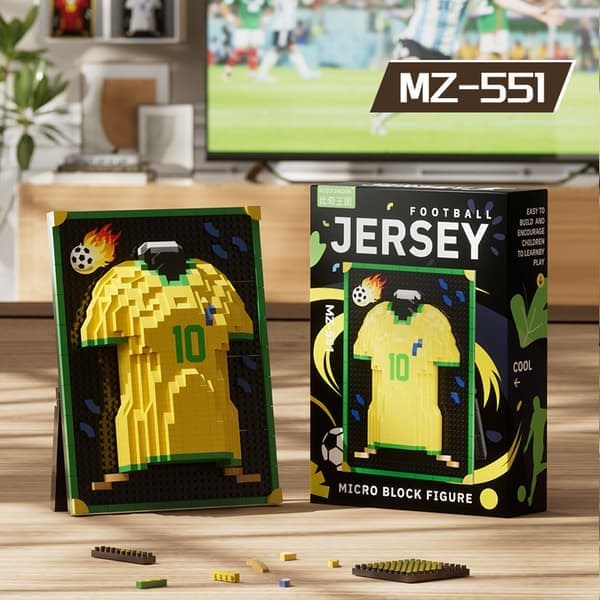 VM Micro Building Blocks Set Tröja Konst Nummer 10 Stativ Gul Samba Present [Ho] Yellow Jersey Yellow Jersey