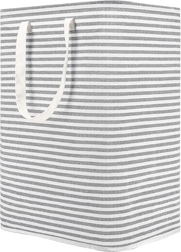 77L Large Organizing Basket for Clothes, Burlap Laundry Hamper