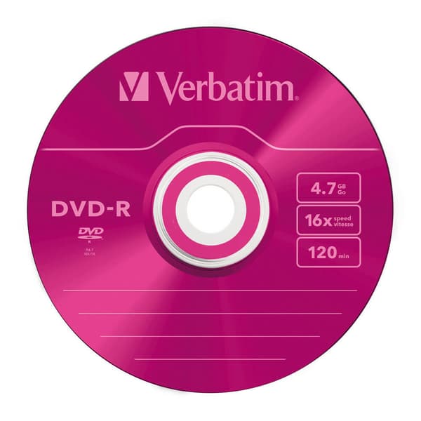 VERBATIM DVD-R 4,7GB 5-pak Slim Case
