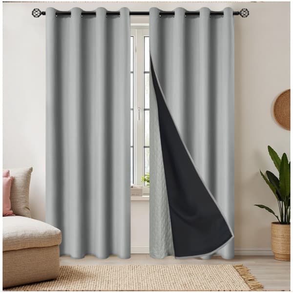 Upgraded Detachable Two-in-One Winter Windproof Warm Curtain (132x160cm, Eyelets, Single Panel)