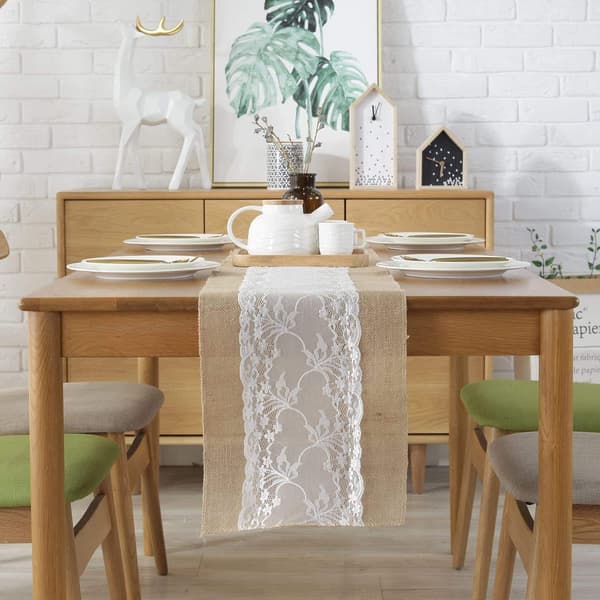 1-pack Jute Bordslöpare Rulle Bordsband Bröllopsceremoni Pro