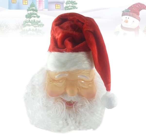 Julenissemaske Hode Jul Halloween for Kvinner Gummi